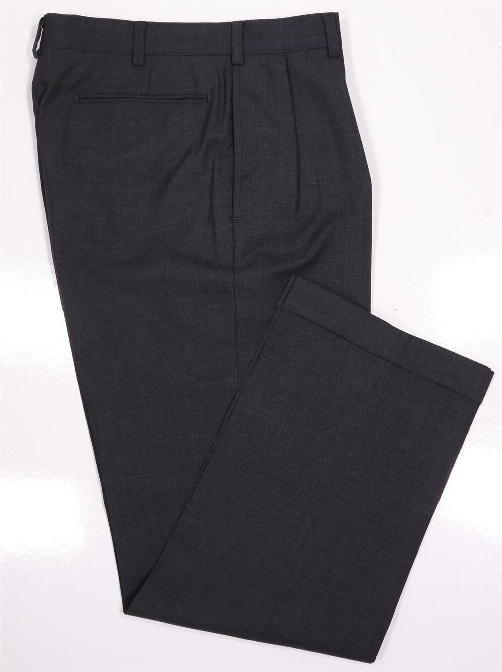 J Press Solid Gray Pleated Wool Dress Pants Trousers 30x29